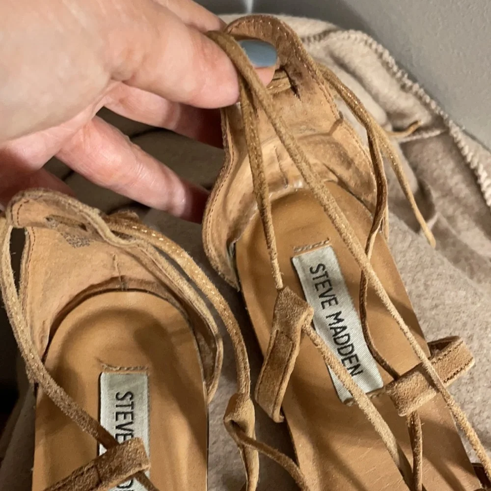 Steve Madden “Swizzle” ankle wrap sandals